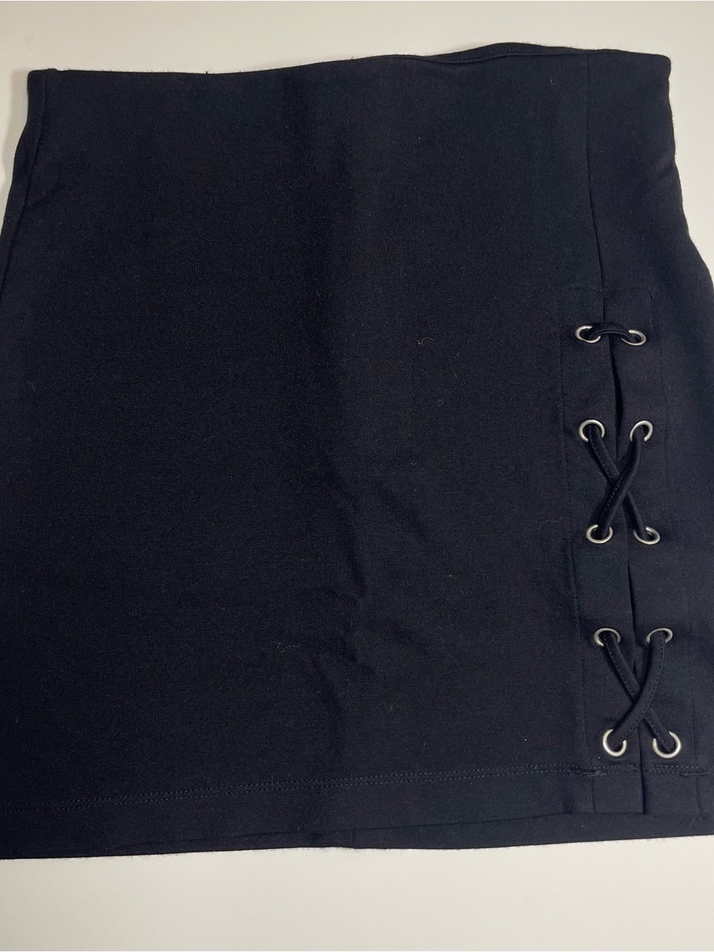 Forever 21 Black Mini Skirt with Side Lace-Up